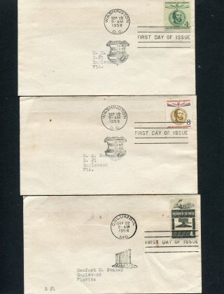 37 Uncacheted First Day Covers From The 1950s And 1960s