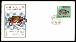 Mayfairstamps 1969 Ryukyu Islands Crab Series 3 First Day Cover Wwb42177