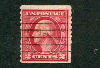 1915 U.  S.  Scott 454 Two Cent Washington Coil Stamp