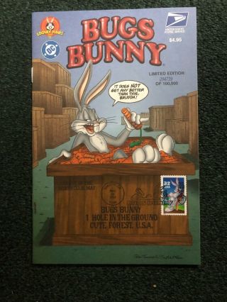 Bugs Bunny Comic Book 1st Day Of Issue.  By The Post Office.  Limited Edition
