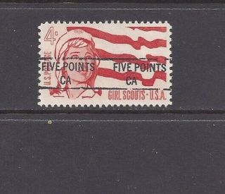 California Precancel On Girl Scout Stamp - Five Points 841 (1199)