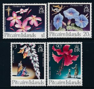 1994 Pitcairn Islands Christmas Set Of 4 Fine Mnh/muh