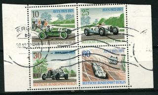 Germany Deutsche Bundespost Berlin 1971 - The 50th Anniversary Of Avus Car Race