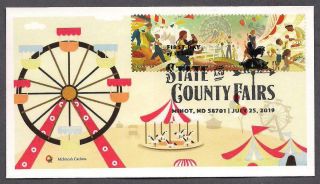 Us 2019 State And County Fairs Fdc - Mcintosh Cachets