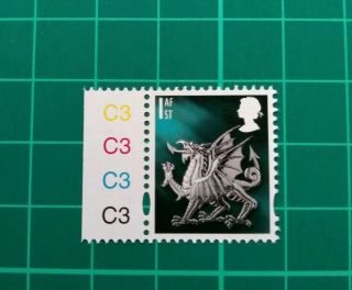 2019 Wales 1st Class Regional C3 Cylinder Single [ex 30/01/19 Sheets Old Font]