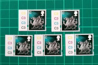 2019 Wales 1st Class Regional C3 Cylinder Single [Ex 30/01/19 sheets old font] 2