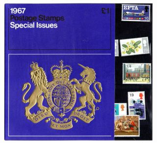 Gb 1967 Complete Year Set Presentation Pack In Po Envelope & Cardboard