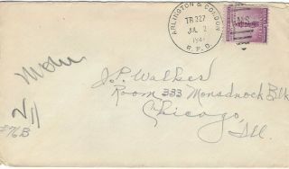 Rpo Railroad Post Office 1941 Arlington & Condon Or Defense Issue
