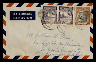 Dr Who 1958 British Guiana Airmail To Usa E72031