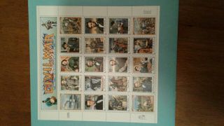 Us Civil War Commemorative Complete Set Of 20 Usa Stamps.  Souvenir Sheet.  Mnh.