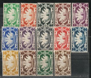 1942 French Colony Stamps,  Polynesia Full Set Mnh Sc136 - 49