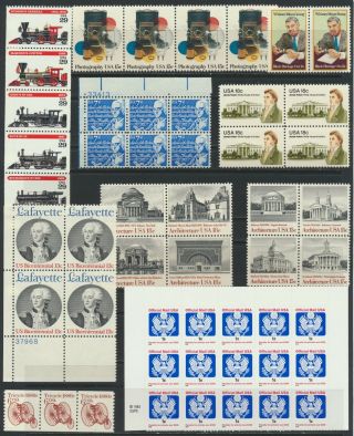 U.  S.  Stamps - Plate Blocks & Multiples - Mnh - Face Value: $16.  11 - Lot A - 157 (3)