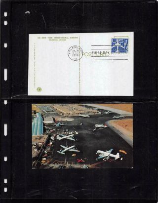 C51 7c Blue Jet,  Maxi - Card Cachet.  N.  Y.  International Airport,  Queen [d528735]
