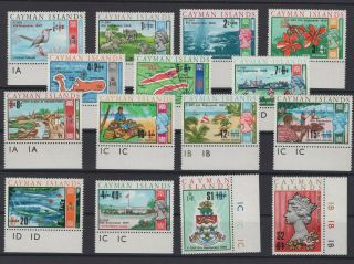 British Colonies,  Cayman Islands,  Stamps,  1969,  Mi.  226 - 240.