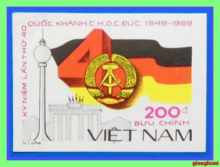 Vietnam Imperf The German Democratic Republic Mnh Ngai