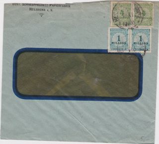 Germany - 1923 (oct 1st) Inflation Period 10 Million Marks On Heilbronn Cover