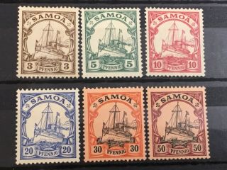 Old Stamps German Samoa X 6