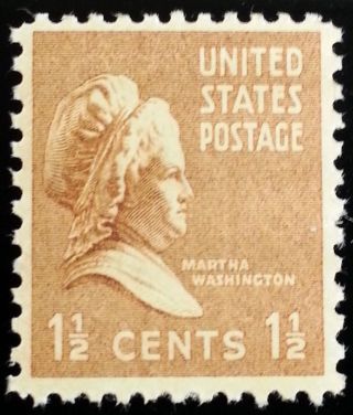 1938 1 1/2c Martha Washington,  First Lady Scott 805 F/vf Nh