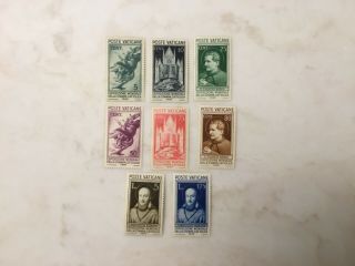 Vatican Stamps - Sc Cat 47 - 54 Vf Lh Og