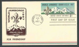 1967 Boy Scouts World Jamboree In Idaho On Cacheted Fdc Uxc7