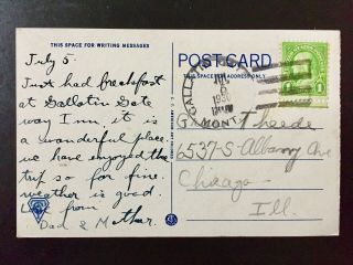 Postcard Olympic Train Pacific Railroad Gallatin Gateway cancel postmark 1930 2