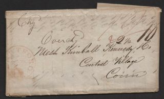 $stampless Cover Hartford Ct 1840 Inventory Contents