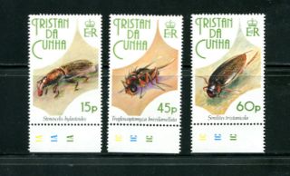 Tristan Da Cunha 1993 521 - 3 Insects 3v.  Mnh E385