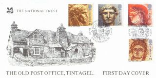 Gb Qe2 1993 Complete Set Of 4 Roman Britain On Tintagel Cover - Bath Fdi Cancel