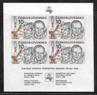 Czechoslovakia - 1987.  Praga 88 Stamp Exn.  - M/sheet,  Mnh