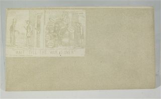 1861 Pro Union Illustrated Civil War Patriotic Cover / Envelope After The War