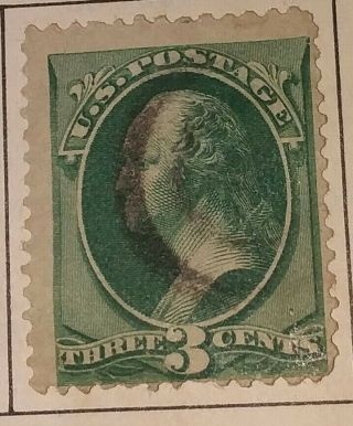 George Washington 3 Cent Stamp 1879 Blue Green -