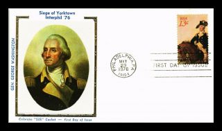 Dr Jim Stamps Us George Washington Siege Of Yorktown Colorano Silk Fdc Cover