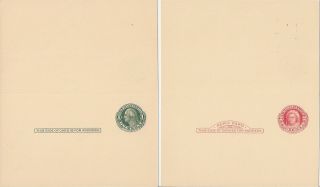 George & Martha Washington One And Two Cents Reply Cards -