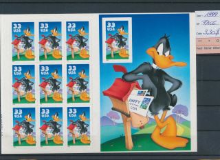 Lk85571 Usa 1999 Daffy Duck Looney Tunes Good Sheet Mnh Fv 3,  3$