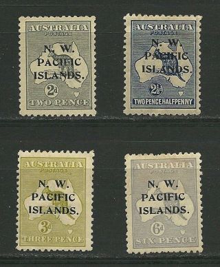 Nwpi Northwest Pacific Islands Roos Overprints 1915 - 16 Scott 27,  28,  29,  32