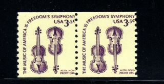 Hick Girl Stamp - Mnh.  Us Stamp Sc 1813 Coil Pair Violins M542