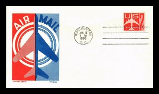Dr Jim Stamps Us Air Mail 7c Second Day Cover Cachet Craft Scott C60