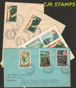 Rhodesia & Nyasaland 1960 - 1963 - 4 X Covers - 5 Scans