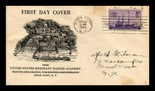 Dr Jim Stamps Us Merchant Marine Academy Steamship Crossing Fdc Cover Scott 923