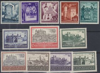 206) Germany - Generalgouvernement 1940 - 3 X Never Hing Sets - Mnh Sets