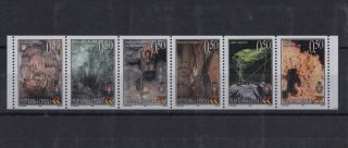 Bosnia Rep.  Srpska 2001 Complete Set Strip From Booklet Mnh Caves