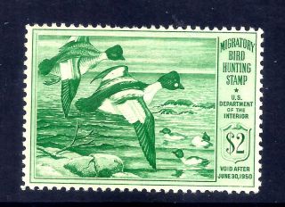 Us Stamps - Rw16 - Mh - $2 1949 Duck Hunting Issue - Cv $70