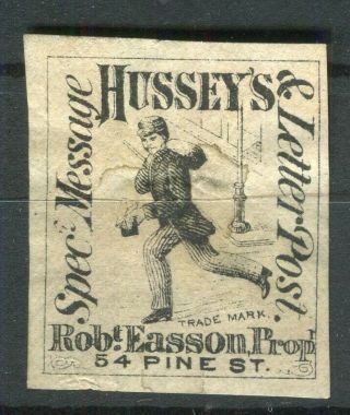 Usa; 1850s - 60s Classic Early Local Post Issue,  Hussey 