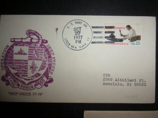 3 US event stamp covers Operation Deep Freeze USS Seadragon polar transit 1986 2