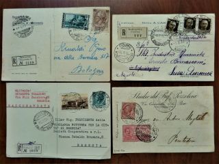 Italia,  4 Cartolina Postale 1919,  1932,  1954.  The Summers Proposals Continue