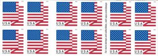 Usps Us Flag 2018 Forever Stamps (book Of 20)