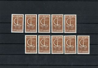 Europa Cept,  10x French Andorra 1966,  Mnh