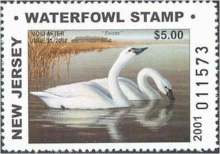 Nj - 18 Jersey 2001 State Duck Stamp Dss