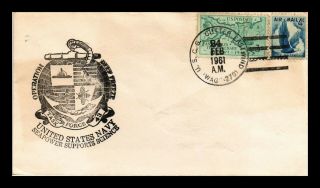 Dr Jim Stamps Us Operation Deep Freeze Uscgc Eastwind Naval Cover 1961