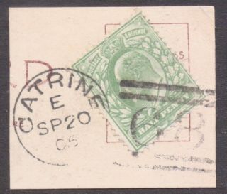 Gb Scotland Edward 7th Postmark / Cancel " Catrine 68 " 1905